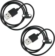 Be In Your Mind 2Pcs Magnetic Charger Compatible with Radley 11 Series Watch Charger T-Shaped 2-Pin 4.0mm Magnetic Smart Watch Charger 60cm Charging Cables Black
