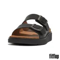 在飛比找momo購物網優惠-【FitFlop】GEN-FF 金屬扣環調整式雙帶皮革涼鞋-