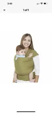 New! Moby Wrap The Comfortable Baby Carrier Olive Green 100% Authentic 8-35lbs