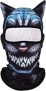 Kitty Ski Masquerades, Breathable 3D Lightweight Animal Face Protection with Ears, Windproof Facial Protection for Raves Halloween