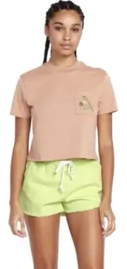 Volcom Women’s Strutin Stone Raw Hem Pocket Shorts Size XS Island Green