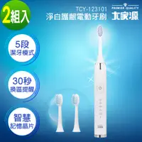 在飛比找PChome24h購物優惠-大家源 淨白護齦電動牙刷 TCY-123101（2入）