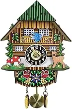 Cuckoo Clock Wall Hanging Cuckoo Clock with Pendulum Chalet Style 3D Design for Home Restaurant Living Room Decor (Size : A)