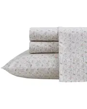 Laura Ashley 200 Thread Count Evie Cotton Percale Sheet Set
