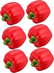 SUPVOX 6pcs Realistic Miniature Chili Pepper Figurines Tiny Resin Fake Vegetables for Creative Micro Landscape Decorations for Home Office and