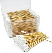 300 PCS Large Cotton Swabs in Storage Box - Dog Ear Cleaning Swabs, 6 inch Dog Ear Swab with Bamboo Handle - Big Cotton Swabs Soft and Thick, Extra Large Cotton Swabs Specially Designed for Pet Care