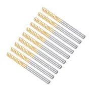 10Pcs Carbide End Mill Engraving Milling Bits 3mm Bit Dia 1/8" Shank CNC Tool