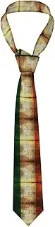 [CADREWY] Irish Flag Print Soft Men Necktie Classic Tie For Weddings And Special Occasions Ties Business, Black