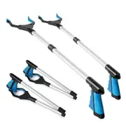 2-Pack Grabber Tool, 32" Long Reacher Grabber Pickup Tool, Trash Picker Blue