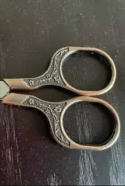 engraved Small scissors antique reproduction 4 color options