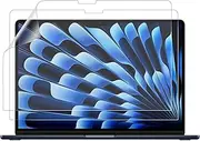 [2-Pack] T Tersely PET Screen Protector for MacBook Air 15.3 inch (2025/2024/2023,A3241 A3114 A2941, M4/M3/M2),Ultra Clear HD Protective Film Anti-Fingerprint - Transparent