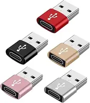 USB c Adapter USB 3.0 5 Pcs Type-c to USB 3.0 Male Connector High-Speed Data Transfer Charging OTG Compact Lightweight
