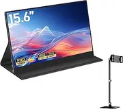 Portable Monitor 15.6" 1080P FHD Laptop Screen Extender IPS Display, Plug&Play Laptop Monitor Built-in Speakers, Second Screen for Laptop/PC/Phones/PS45/X-box with HDMI/USB C Port & Bracket