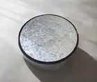 24" Round White Marble Cafeteria Table Top Mother Of Pearl Inlay Art Work Bar De