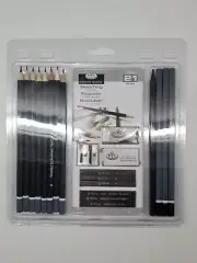 ROYAL 21 PC Sketching Art Set Pencils Sharpeners Erasers Graphite Sticks
