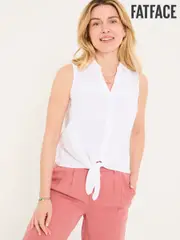 FatFace White Sam Front Tie Shirt (AK9317) | $97