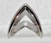 925 Sterling Silver Double Wishbone Ring size J K L M N O P Q R S T U V