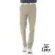 【Lynx Golf】男款彈性舒適經典百搭素面卡其褲平口休閒長褲(卡其色)