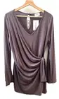 EVERLY Light Mauve V-Neck Faux Wrap NWT Dress