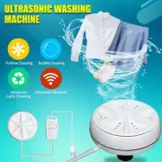 USB Mini Washing Machine Portable Ultrasonic Turbine Laundry Washer Travel Home