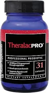 U.S. Enzymes THERALACPRO 31 Capsules. 50 Billion CFU. Patented Delivery Ensures Survival of Probiotics. Contains Patented Prebiotic LactoStim That rehydrates The Freeze Dried prebiotics.