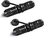 RJ45 Waterproof Connector, Female to Female, Panel Mount, 8P8C,CAT 6, CAT 5, CAT 5E, M20 IP67 Ethernet LAN Cable Coupler Outdoor Adapter Weatherproof Connection (2-Pack)