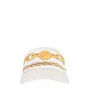 Versace Chain-Printed Baseball Cap 57 White