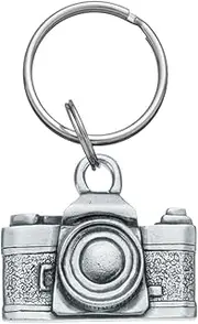 DANFORTH - Camera Keyring - Pewter - Key Fob - Handcrafted - Made in USA