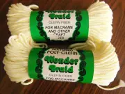 Macrame Cord Wonder Braid 50 Yards Olefin Fiber Antique White-LT Yellow)