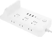 ELAYARD Wireless Charging Multifunctional Plug Board with Triple USB Ports Power Cord Safe Charging for Home Office Accessories High Temperature Resistant Impact