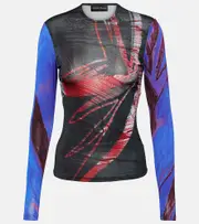 [Louisa Ballou] Louisa Ballou Printed jersey top AU 8 multicoloured