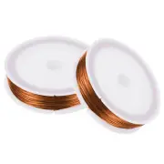 2Rolls 131ft Flexible Paddle Florist Wire 0.5mm Metal Beading Wire Rose Gold