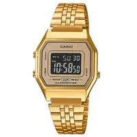 在飛比找PChome24h購物優惠-CASIO 復古經典-金帶黑面 LA-680WGA-9B