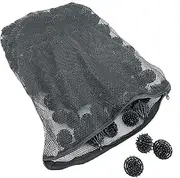 Aquarium Masters 300 Count 1.5 Inch Large Bio Balls Filter Media - Includes 18x14 Mesh Bag with Easy Access Zipper - Perfect Bio Balls for Pond Filter Media