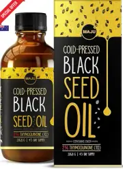 Black Seed Oil 8oz Cold-Pressed Turkish 3X Thymoquinone Glass Bottle Pure