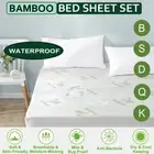 Bamboo Waterproof Fiber Bed Matress Protector Cooling King/Single/Queen/Double