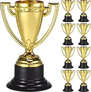 24Pcs Golden Mini Award Trophies for Kids - Plastic Reward Prizes for Kindergarten Competitions, Games, and Party Favors