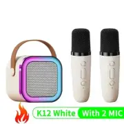 K12 Bluetooth Karaoke Machine Portable 5.3 PA Speaker System with 1-2 Wireless M