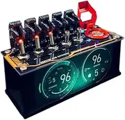 WRIBZD Retro USB Strip Original Switches Docking Station with Switches USB Switch Hub Extender with Airplane Switches and App-Controlled RGB Lights Support for Retro Decoration(Black)