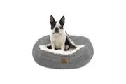Charlie's Snookie Calming Hooded Dog Bed in Corncob Grey (Small, Medium)