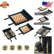 Navy Blue Roll-Up Game Set - 3-in-1 Chess, Checkers & Backgammon for Families