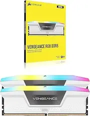 CORSAIR Vengeance RGB DDR5 32GB (2x16GB) DDR5 6000 (PC5-48000) C40 1.35V - White