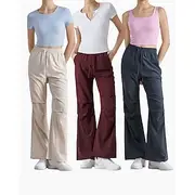 Women's fitness pants Pilates Pants Yoga Pants Drawstring with Pockets Lightweight High Waist Gym Pilates Zumba Bottoms Black Blue Fall Sports Activewear Micro