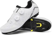 Mens Cycling Shoes Bicycle Riding Spin Shoes Compatible with Peloton Look SPD SPD-SL Delta Cleats Unisex Road Rcing Bikes Sneakers