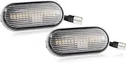 Side Mirror Indicator For Focus 04-07 For C-Max For Fiesta For Fusion For Galaxy Led 2x Dynamic Side Marker Turn Signal Light Indicator Blinker Dynamic Sequential Blinker(2xDynamic Crystal)