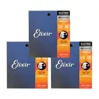 Elixir Nanoweb 12052 Nickel Plated Electric Guitar Strings Light 3 Sets 10-46
