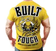 New Authentic Monsta Built Tough Train Hard Men T-Shirt