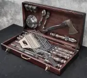 43Pcs Griddle Accessories Kit Grill Skewers Barbecue Tools Set with Case "ZUBR"