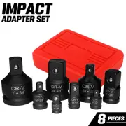 8 Piece Impact Socket Adapter Set 1" - 1/4" drive