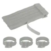 50Pcs 6 Inch Reusable Cable Ties Fastening Hook and Loop Straps Gray